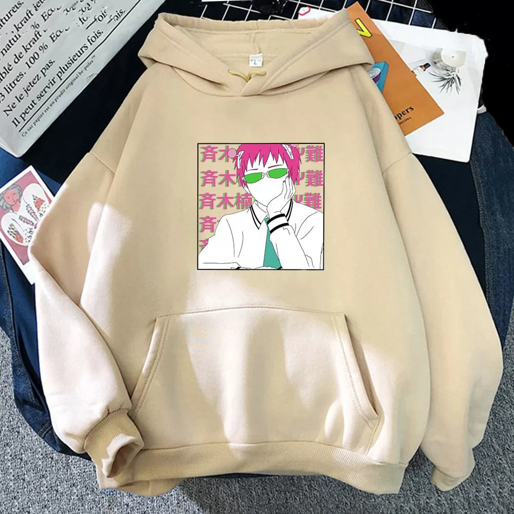 Cute Saiki K Anime Hoodies Sweatshirt Harajuku Warm Pullover Style Hoodie