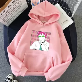 Cute Saiki K Anime Hoodies Sweatshirt Harajuku Warm Pullover Style Hoodie