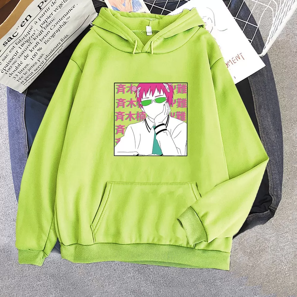 Cute Saiki K Anime Hoodies Sweatshirt Harajuku Warm Pullover Style Hoodie