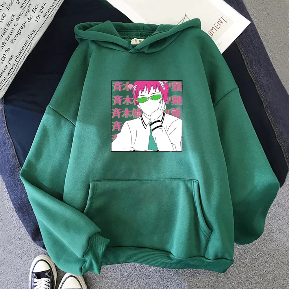 Cute Saiki K Anime Hoodies Sweatshirt Harajuku Warm Pullover Style Hoodie