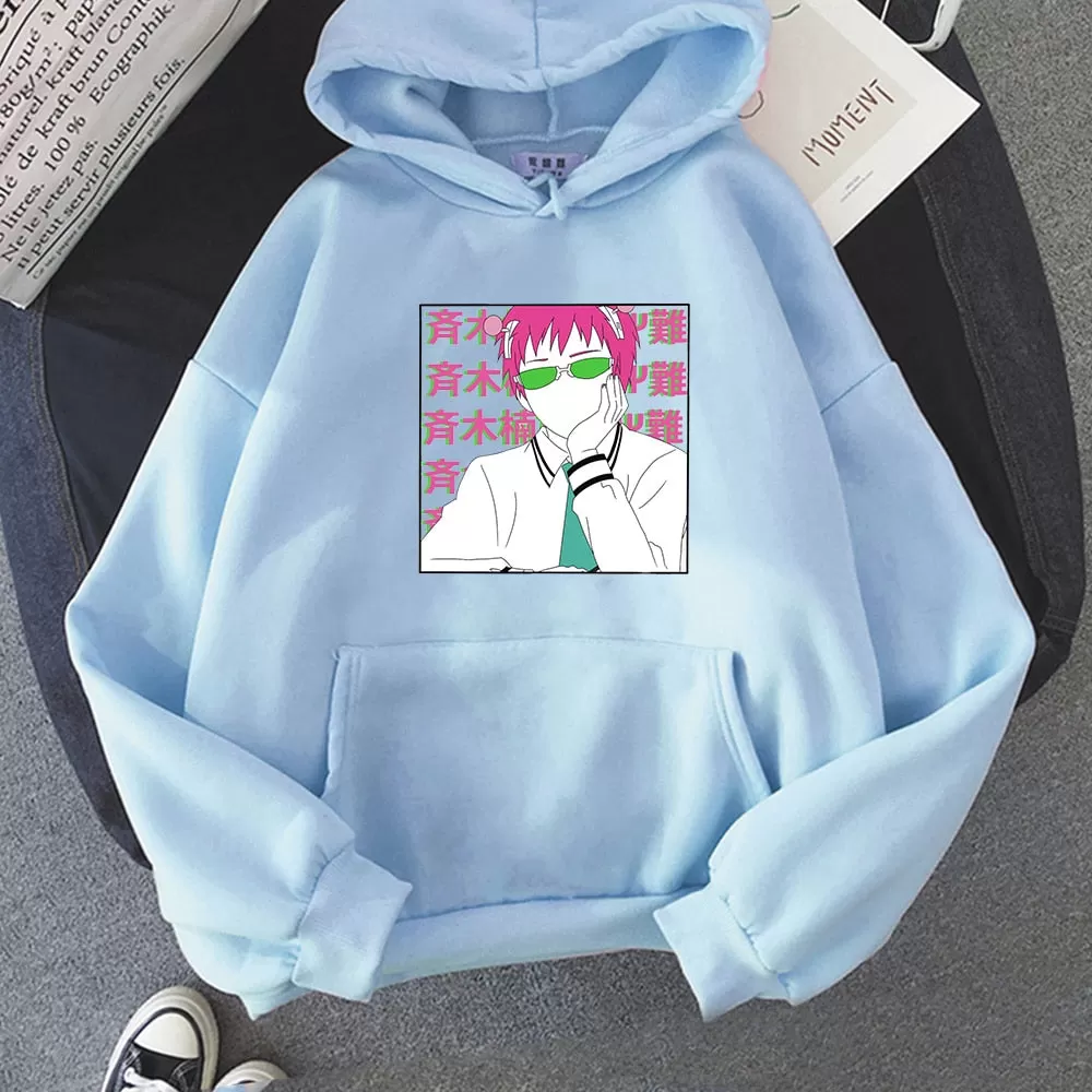 Cute Saiki K Anime Hoodies Sweatshirt Harajuku Warm Pullover Style Hoodie