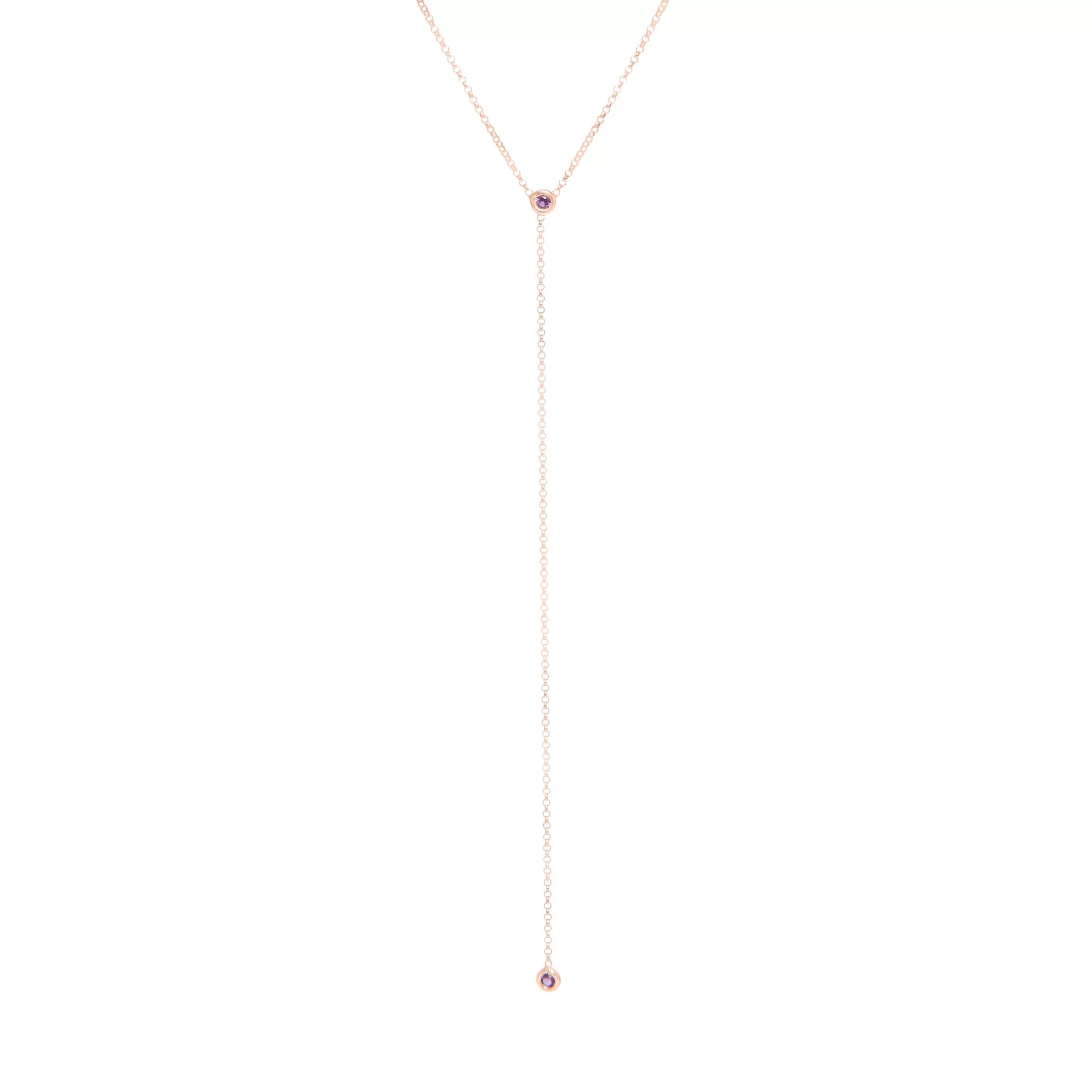 Dainty Birthstone Lariat