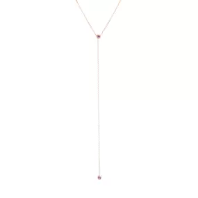 Dainty Birthstone Lariat