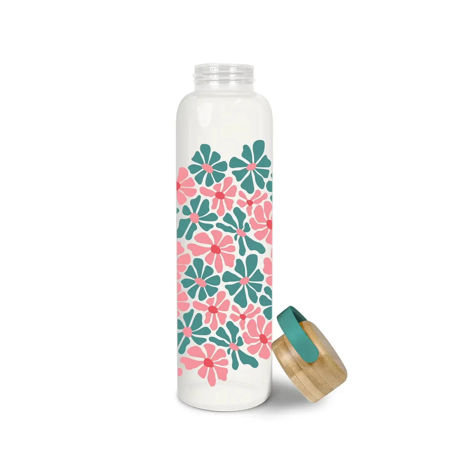 Daisy Maze Glass Water Bottle