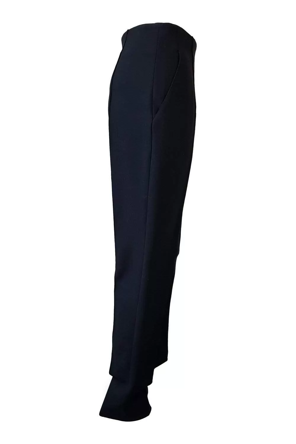 DEI MATTIOLI Wool Blend Self Striped High Waist Trousers (S)