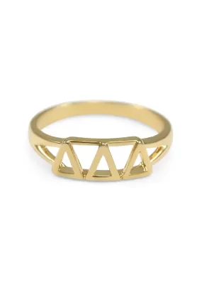 Delta Delta Delta Sunshine Gold Ring