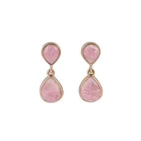 Drip Drop Rhodonite Earrings