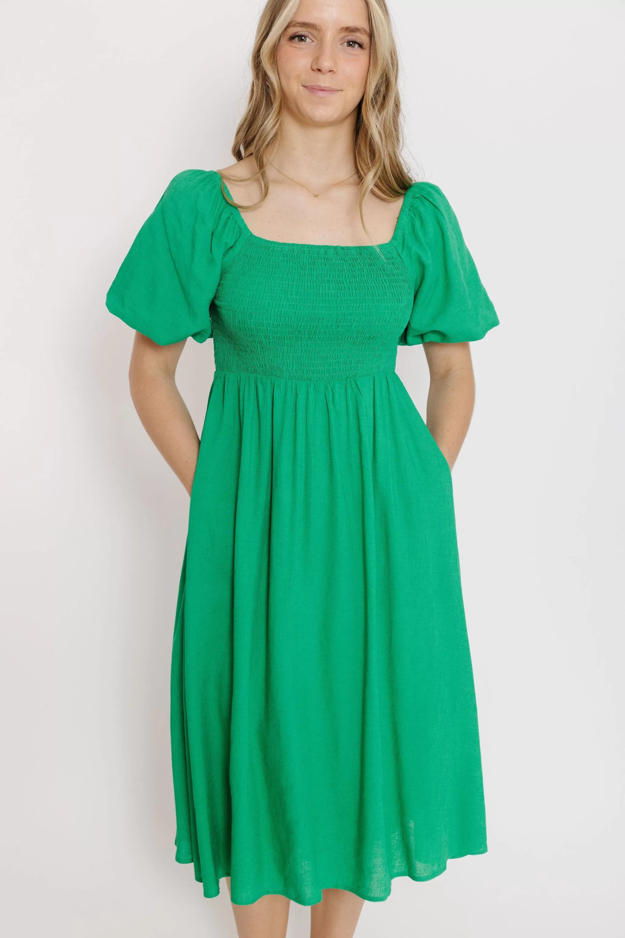 Eden Dress in Kelly Green