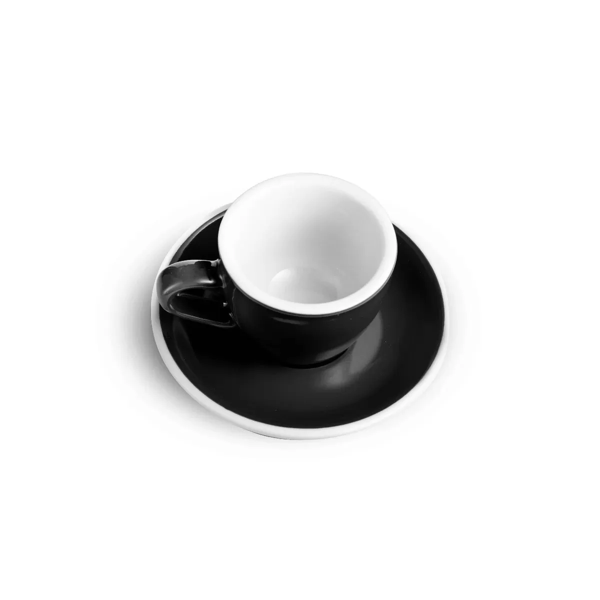 Egg Style Espresso Cup & Saucer (2.7oz/80ml) - Set of 2