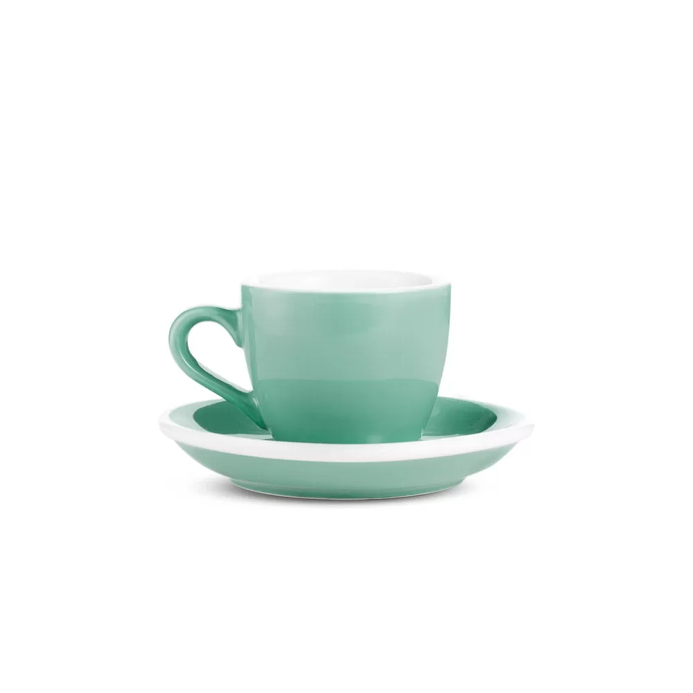 Egg Style Espresso Cup & Saucer (2.7oz/80ml) - Set of 2