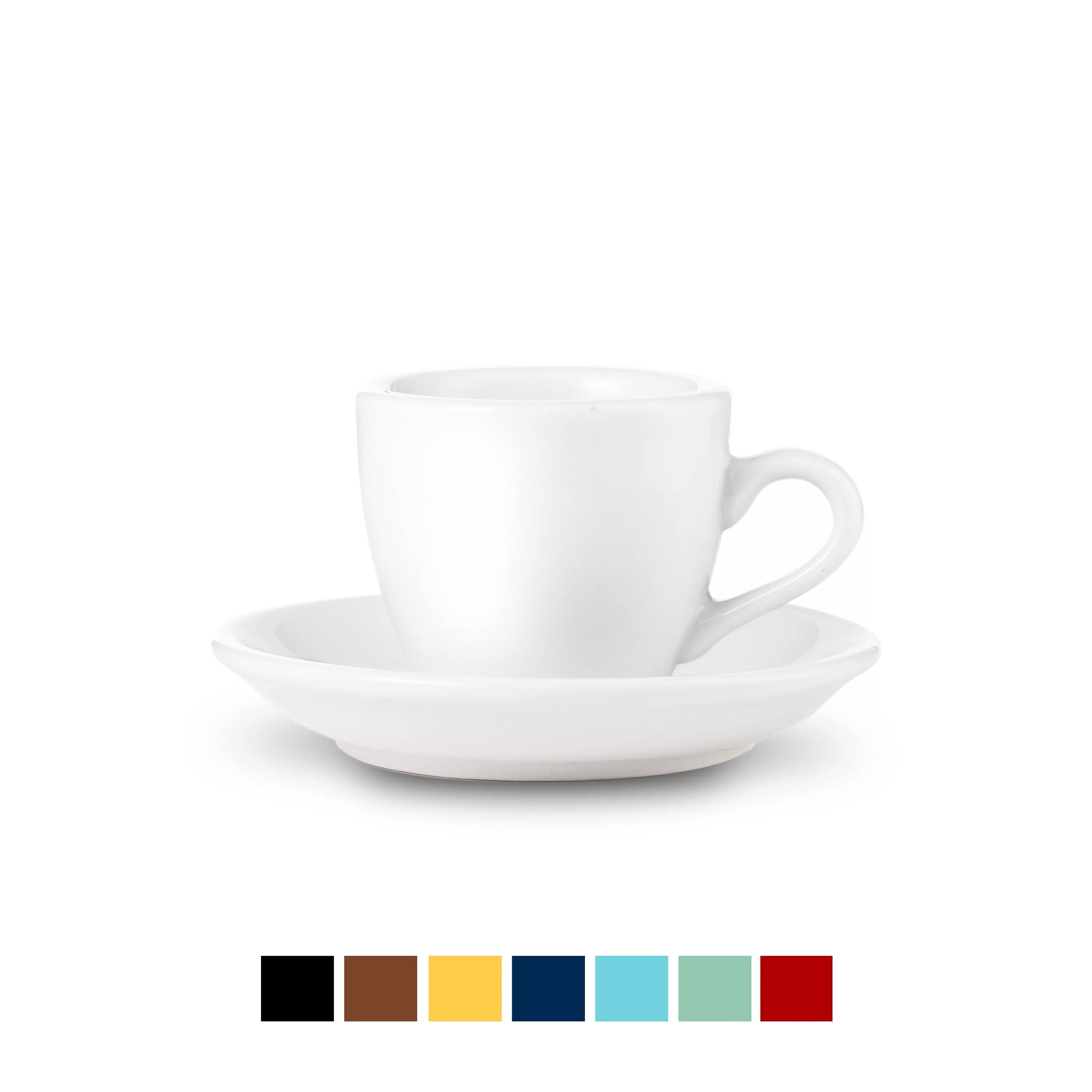 Egg Style Espresso Cup & Saucer (2.7oz/80ml) - Set of 2