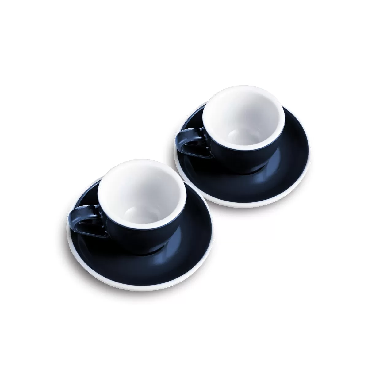 Egg Style Espresso Cup & Saucer (2.7oz/80ml) - Set of 2