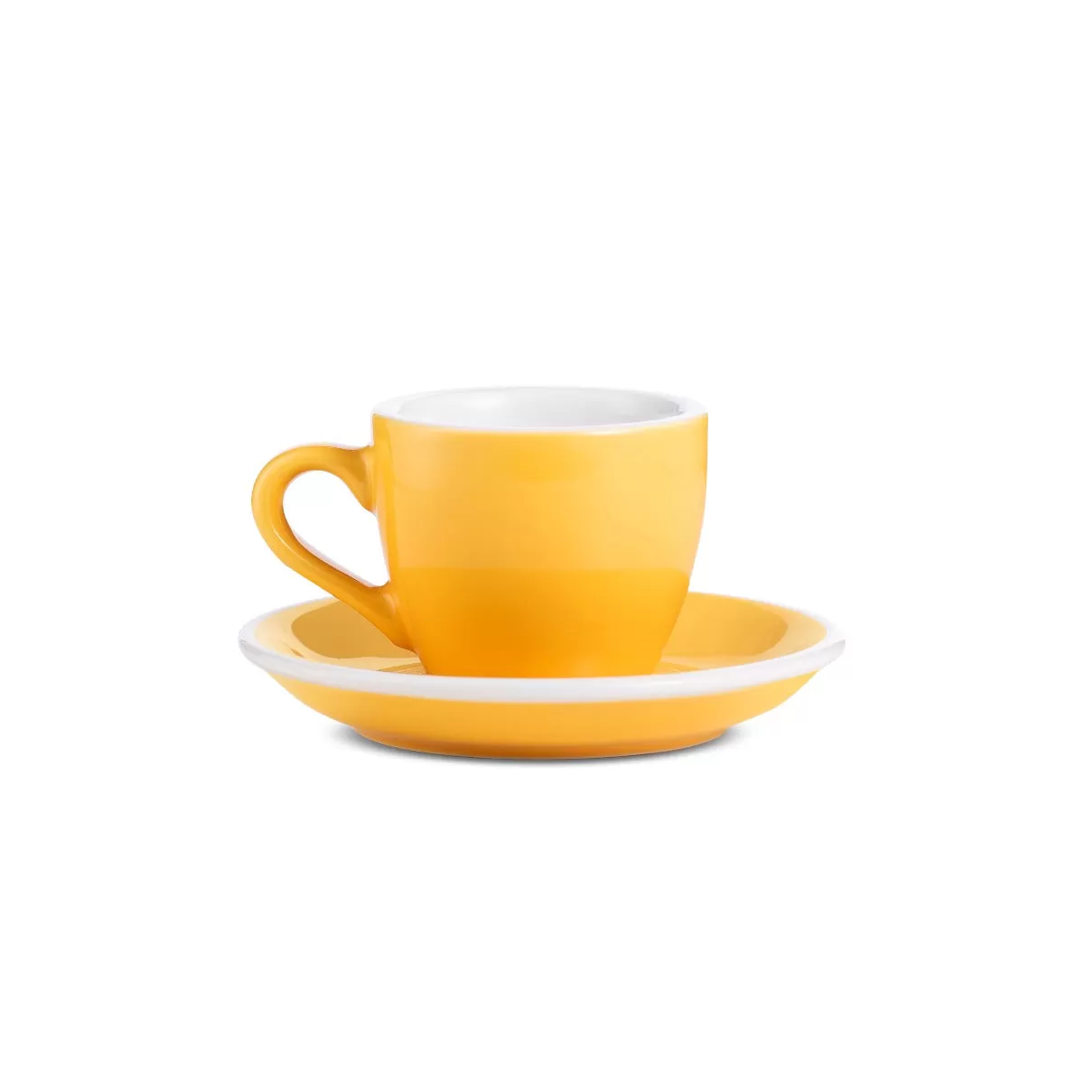 Egg Style Espresso Cup & Saucer (2.7oz/80ml) - Set of 2