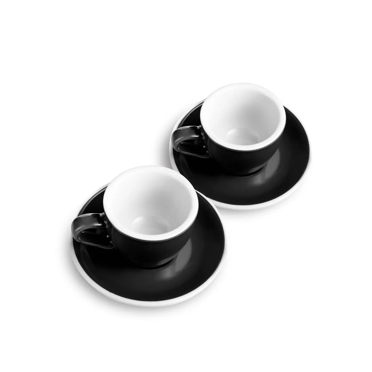 Egg Style Espresso Cup & Saucer (2.7oz/80ml) - Set of 2