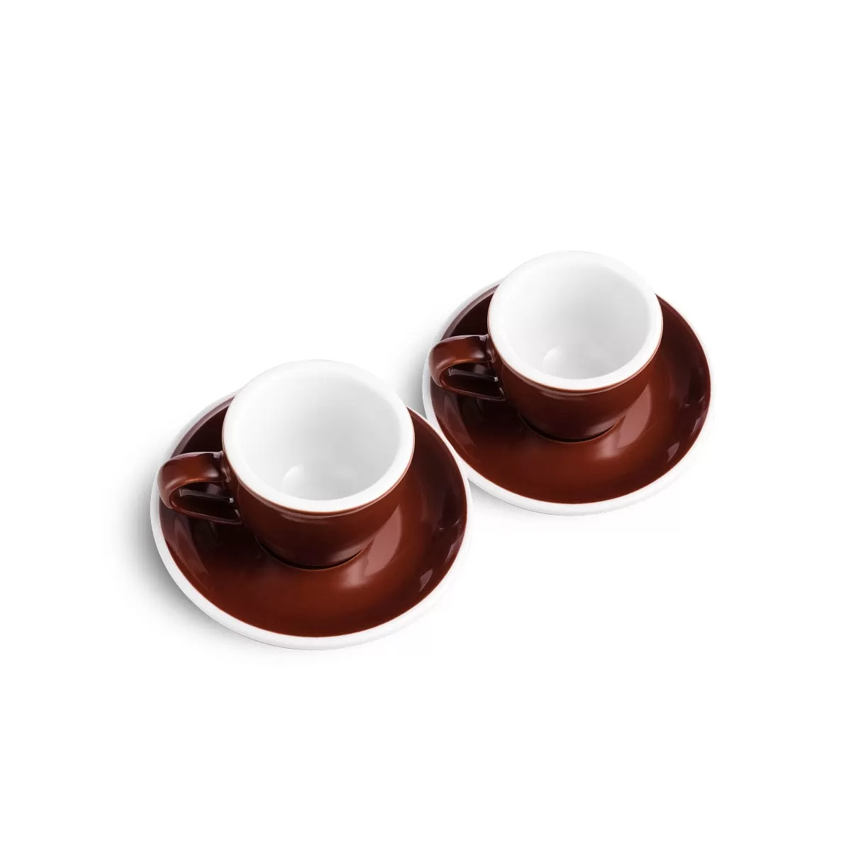 Egg Style Espresso Cup & Saucer (2.7oz/80ml) - Set of 2