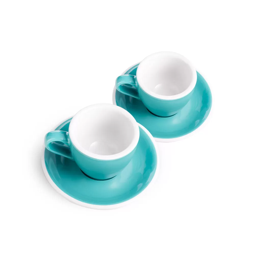 Egg Style Espresso Cup & Saucer (2.7oz/80ml) - Set of 2