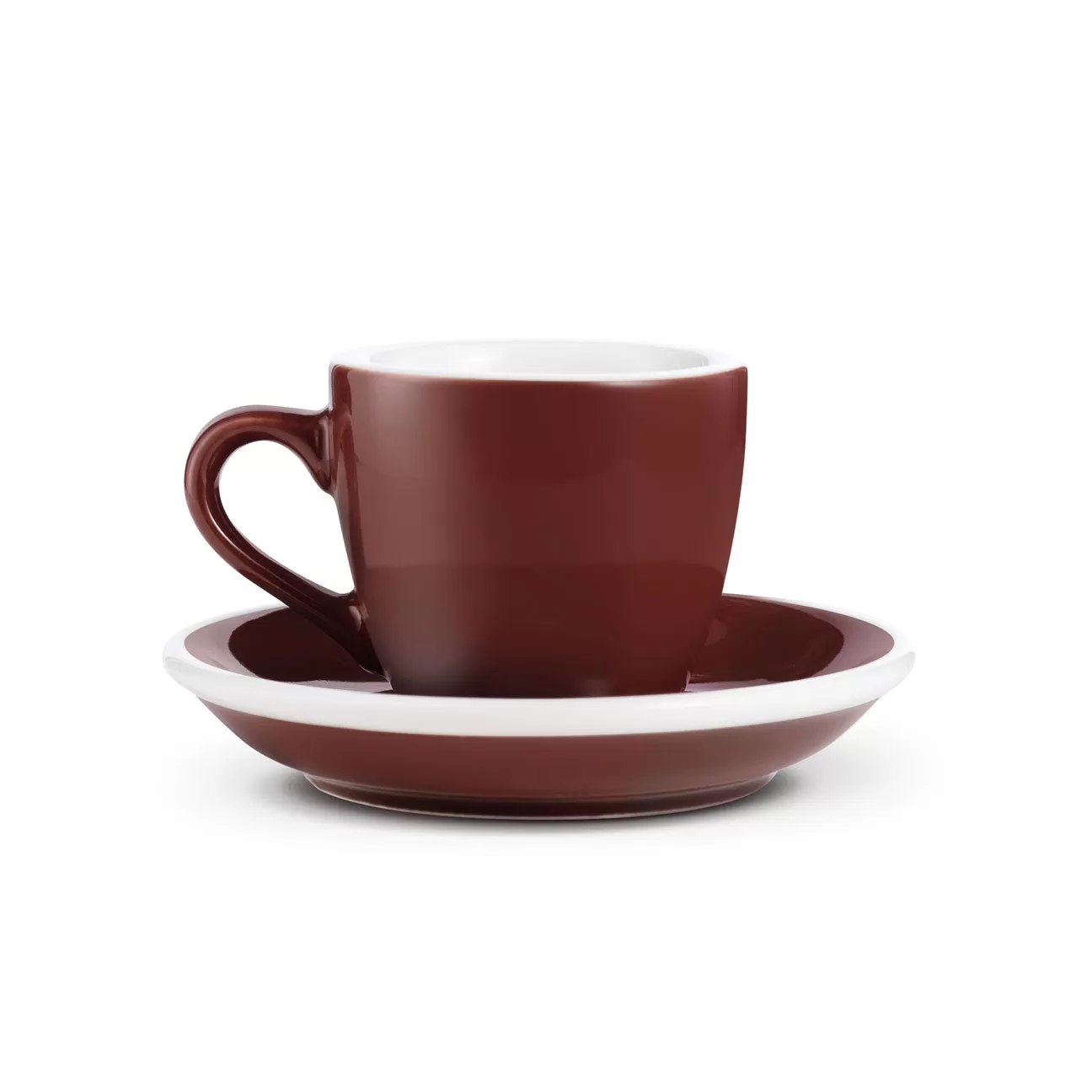 Egg Style Espresso Cup & Saucer (2.7oz/80ml) - Set of 2