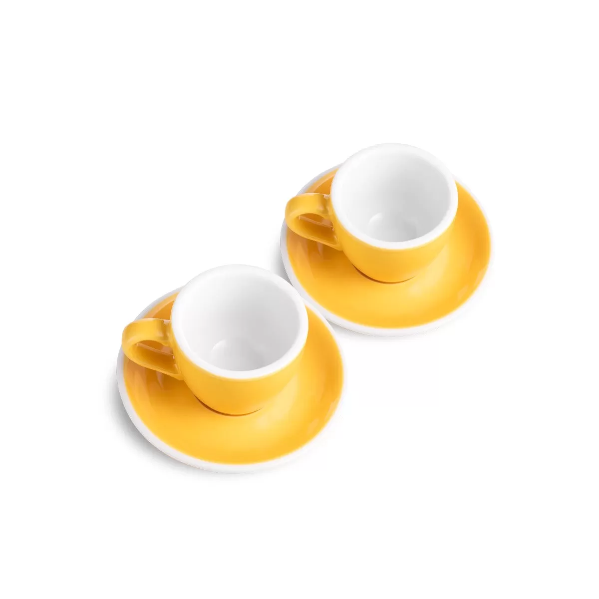 Egg Style Espresso Cup & Saucer (2.7oz/80ml) - Set of 2