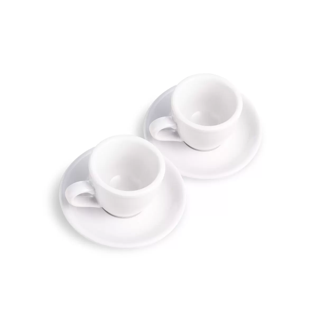 Egg Style Espresso Cup & Saucer (2.7oz/80ml) - Set of 2