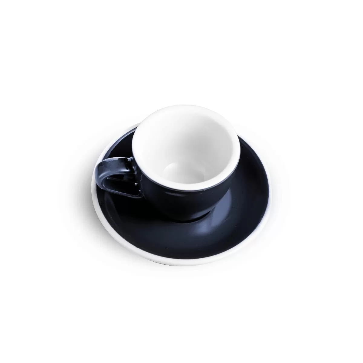 Egg Style Espresso Cup & Saucer (2.7oz/80ml) - Set of 2