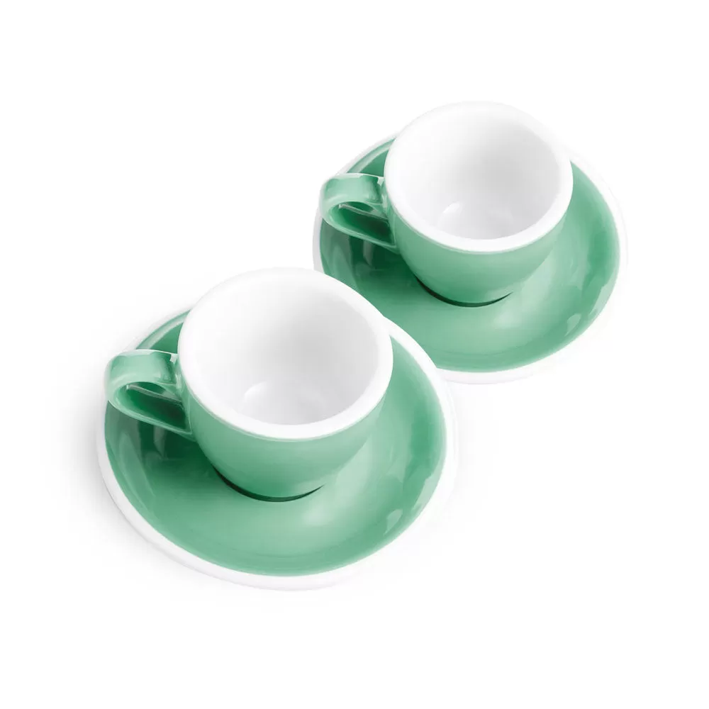 Egg Style Espresso Cup & Saucer (2.7oz/80ml) - Set of 2