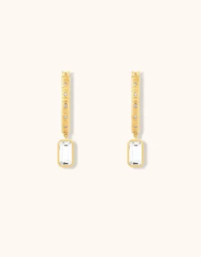 Elias - White Quartz Earrings