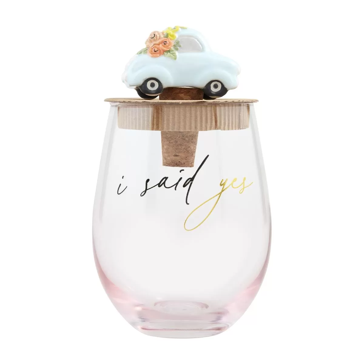 Engaged Wine Glass Sets in Assorted Sayings