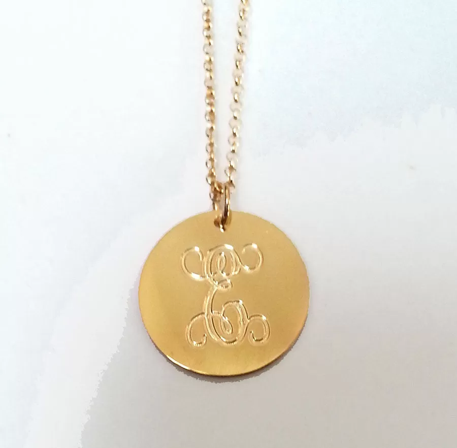 Engraved Disc Necklace-Andi Dorfman-The Bachelorette