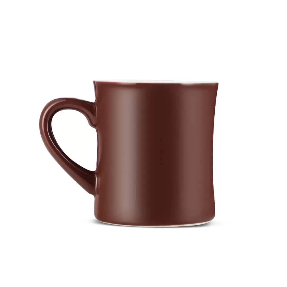 Espresso Parts Porcelain Diner Mug - Brown (10oz/305ml)