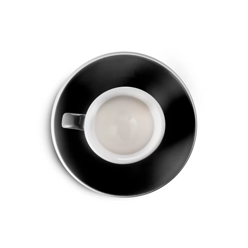 Espresso Parts Porcelain Espresso Cup & Saucer - Black (2oz/70ml)