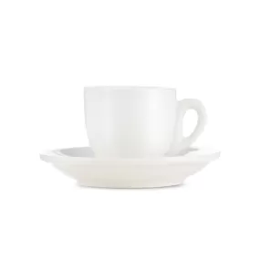 Espresso Parts Porcelain Espresso Cup & Saucer - White (2oz/70ml)