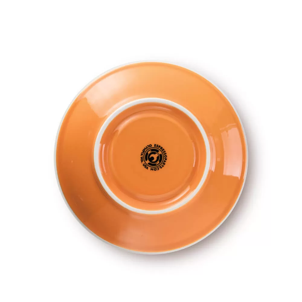 Espresso Parts Porcelain Latte Cup & Saucer - Orange (12oz/355ml)