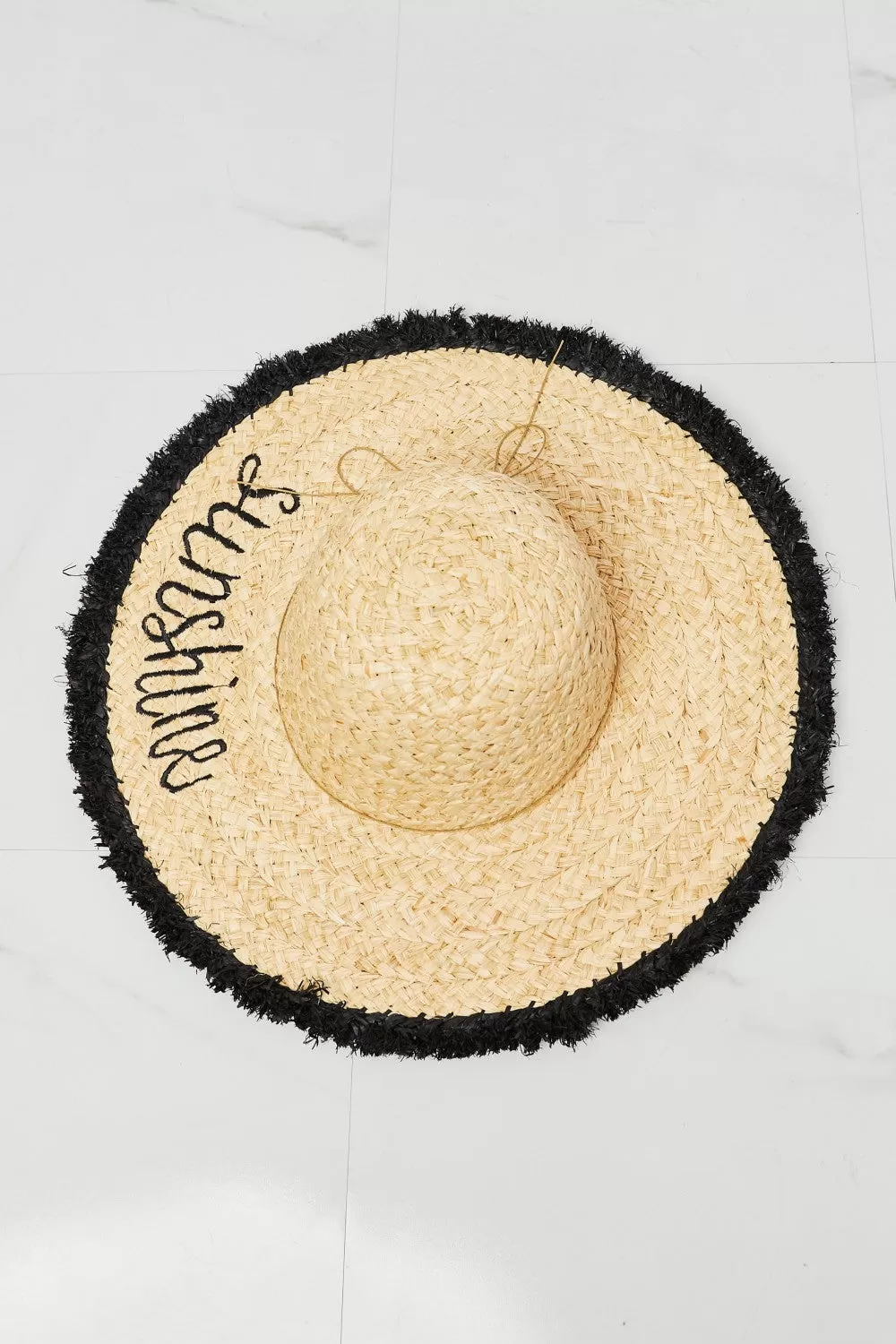 Fame Sunshine Straw Fringe Hat