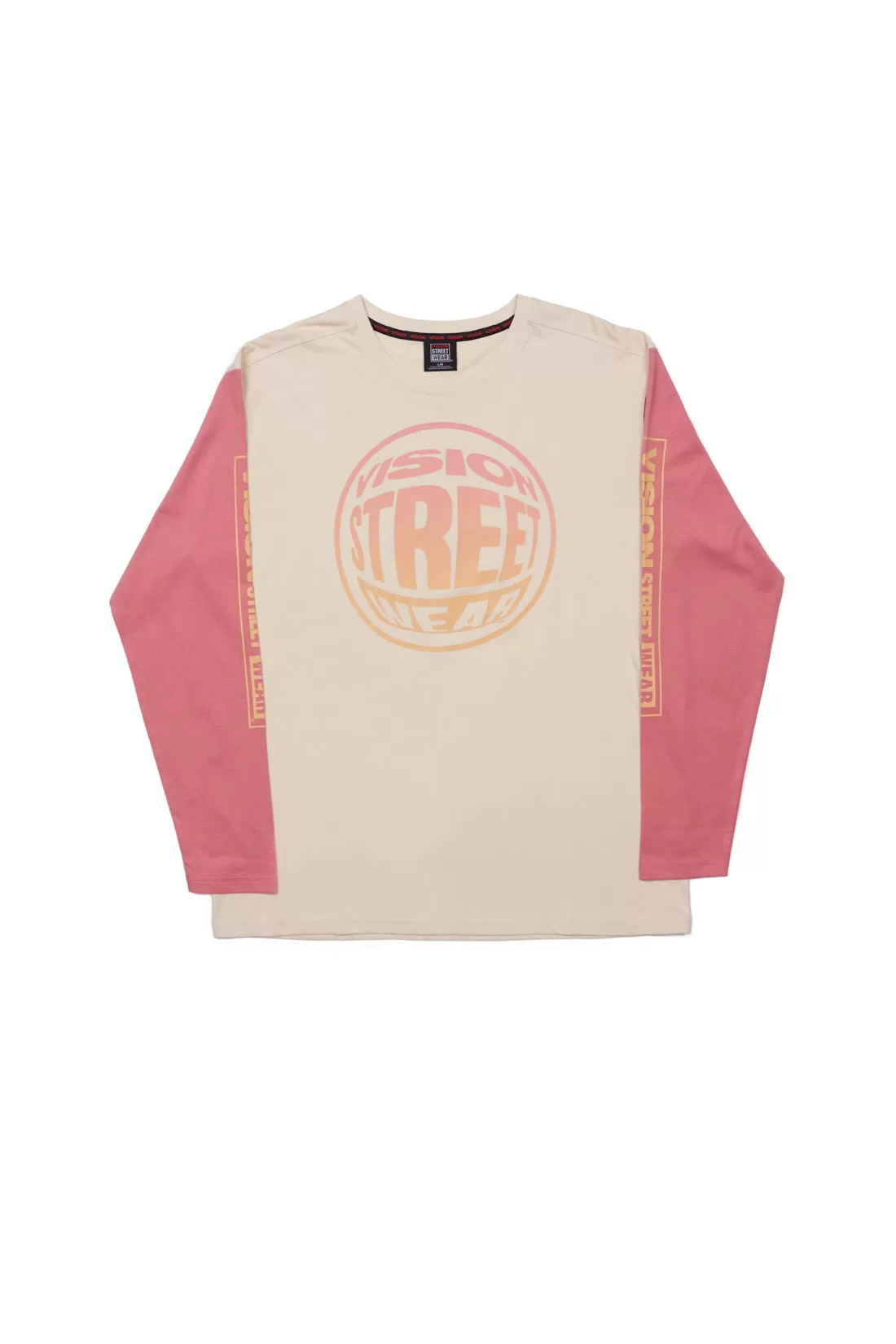 Fisheye Large Logo Print T-Shirt - Bone/Dusty Rose