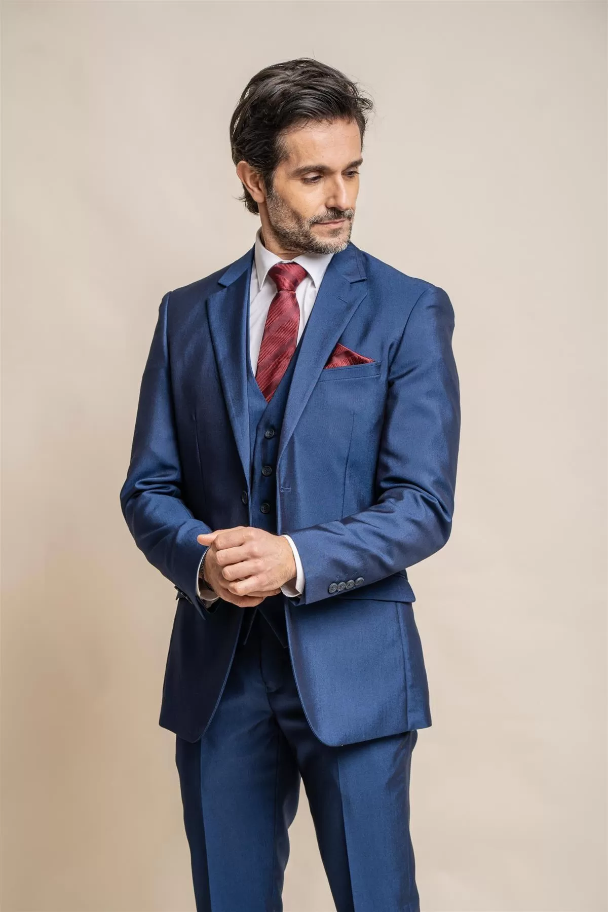 Ford Blue Long Three Piece Suit