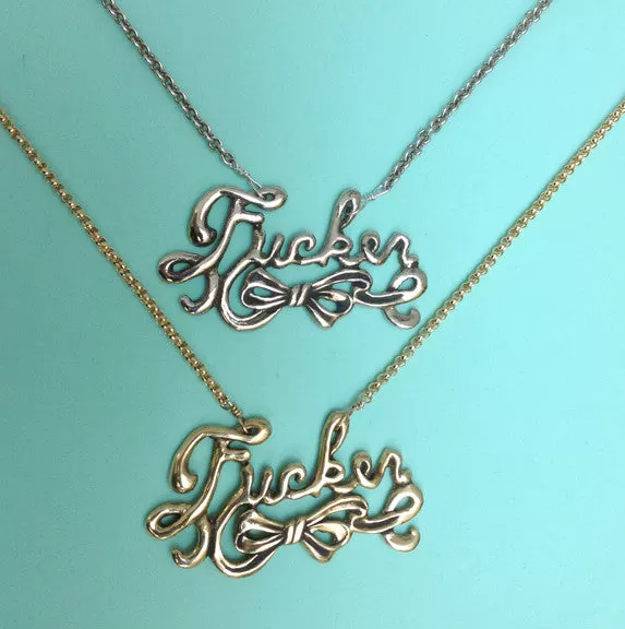 Fucker Script Necklace