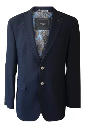 GIORDIANO Black Wool Blend Tailored Suit Jacket (52)