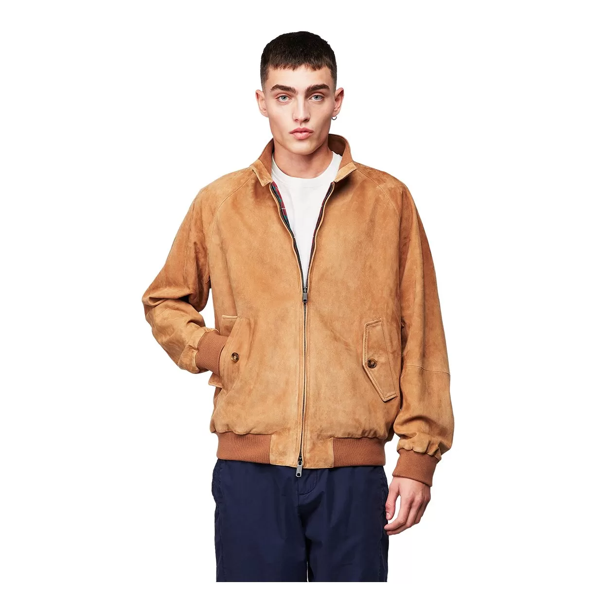 Giubbino Baracuta G9 Harrington Suede Tabacco