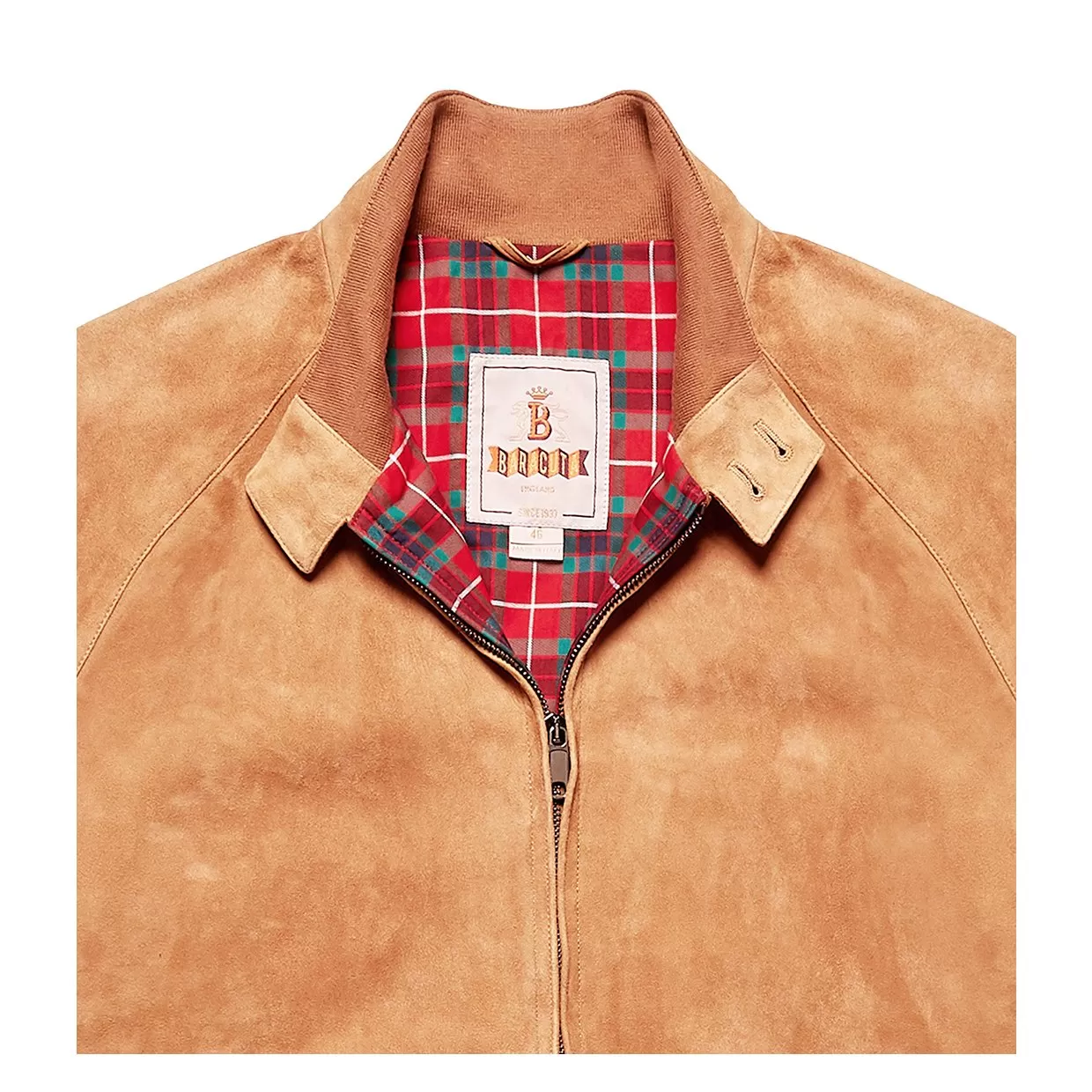 Giubbino Baracuta G9 Harrington Suede Tabacco