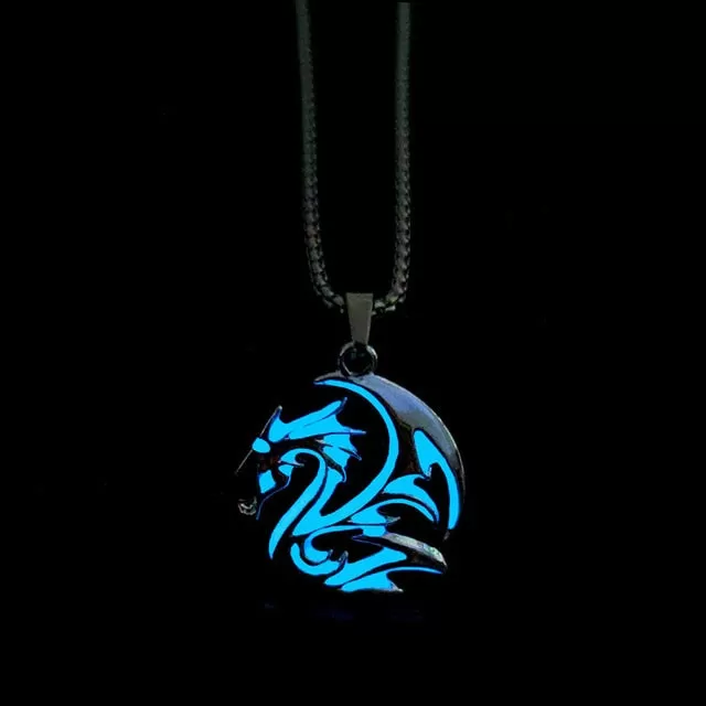 Glow in the Dark Wyvern Sigil Necklace