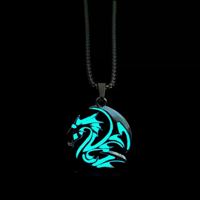 Glow in the Dark Wyvern Sigil Necklace