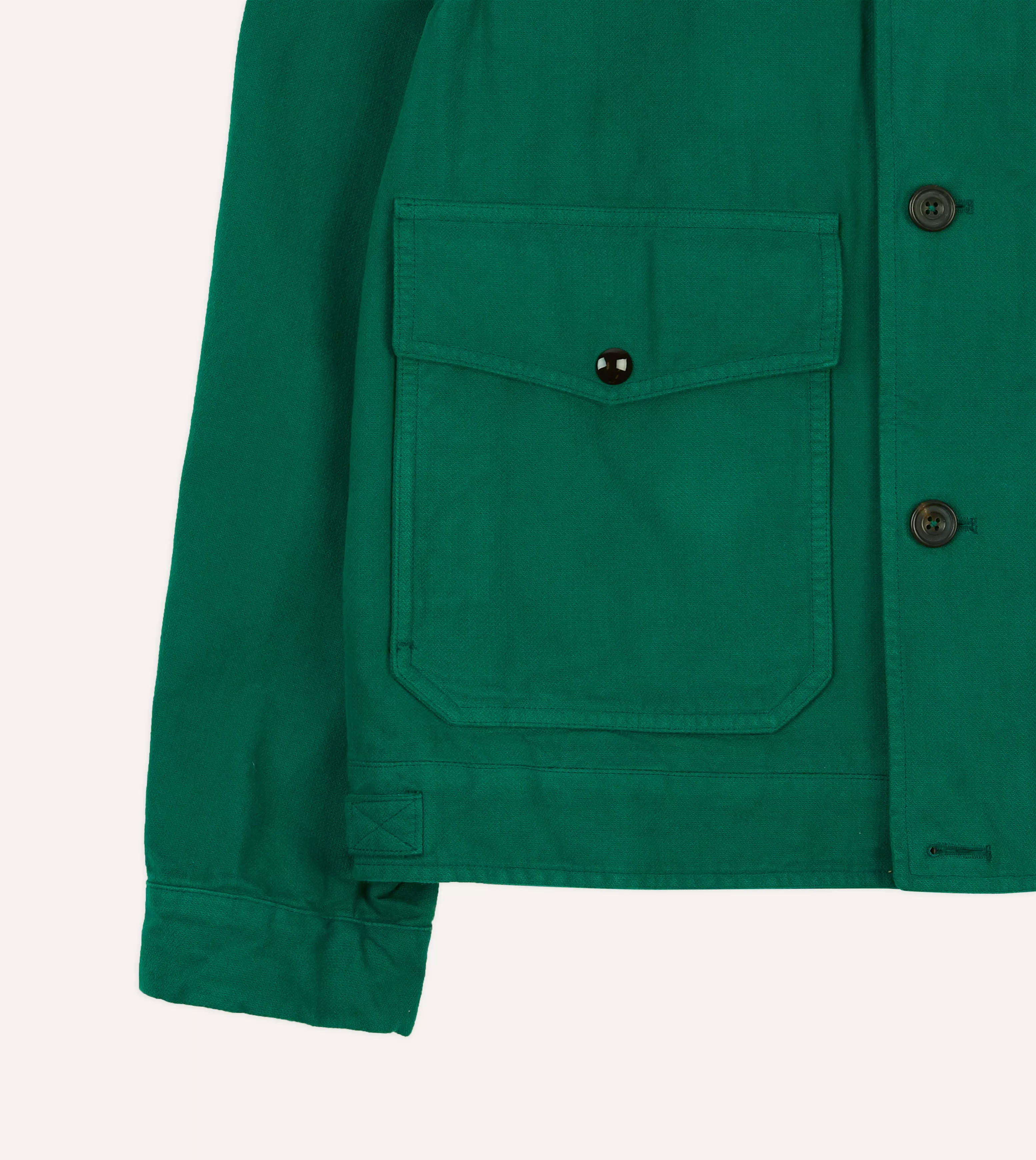 Green Cotton Blouson Jacket