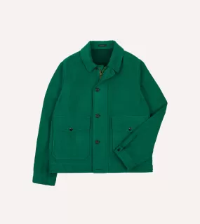 Green Cotton Blouson Jacket