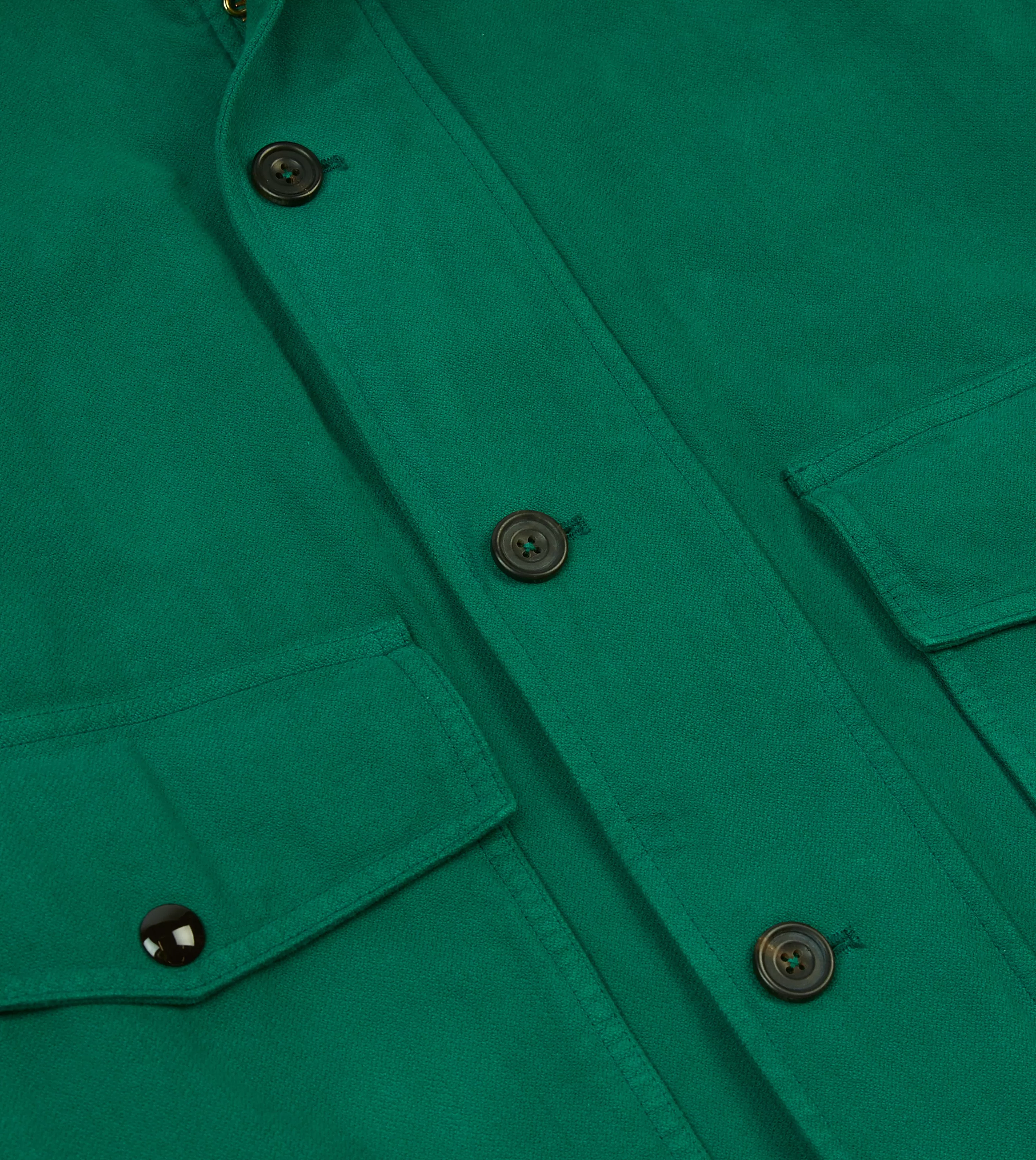 Green Cotton Blouson Jacket