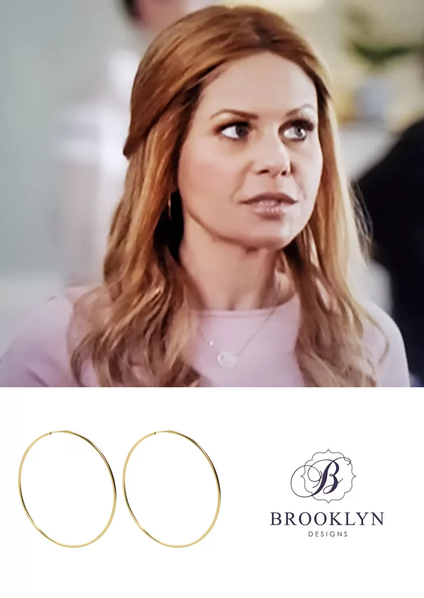 Gwen Gold Medium Hoop Earrings *As Seen On Candace Cameron Bure & Hallmark Channel*