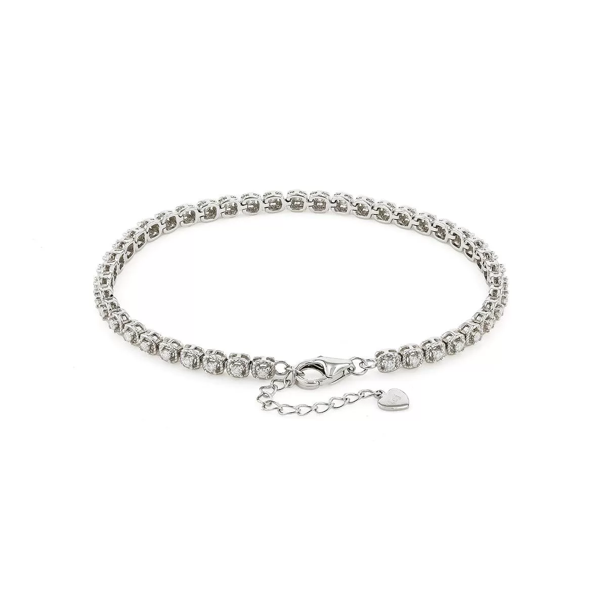 Halo Style Moissanite Bracelet