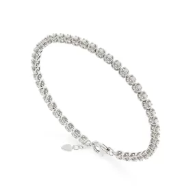 Halo Style Moissanite Bracelet