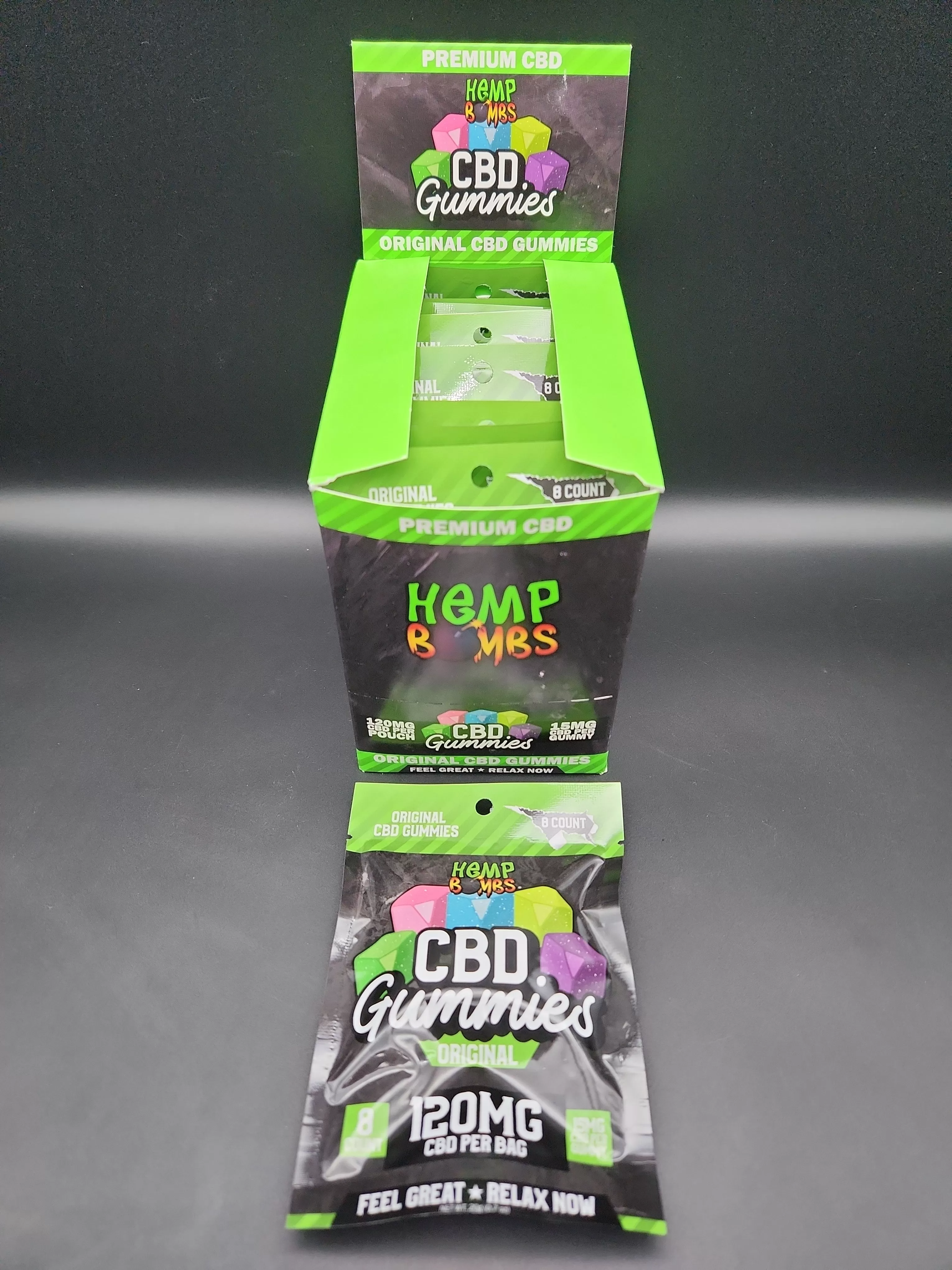 Hemp Bombs - CBD Gummies 8ct - Box of 12