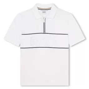 Hugo Boss Boys White Polo _ J50708-10P