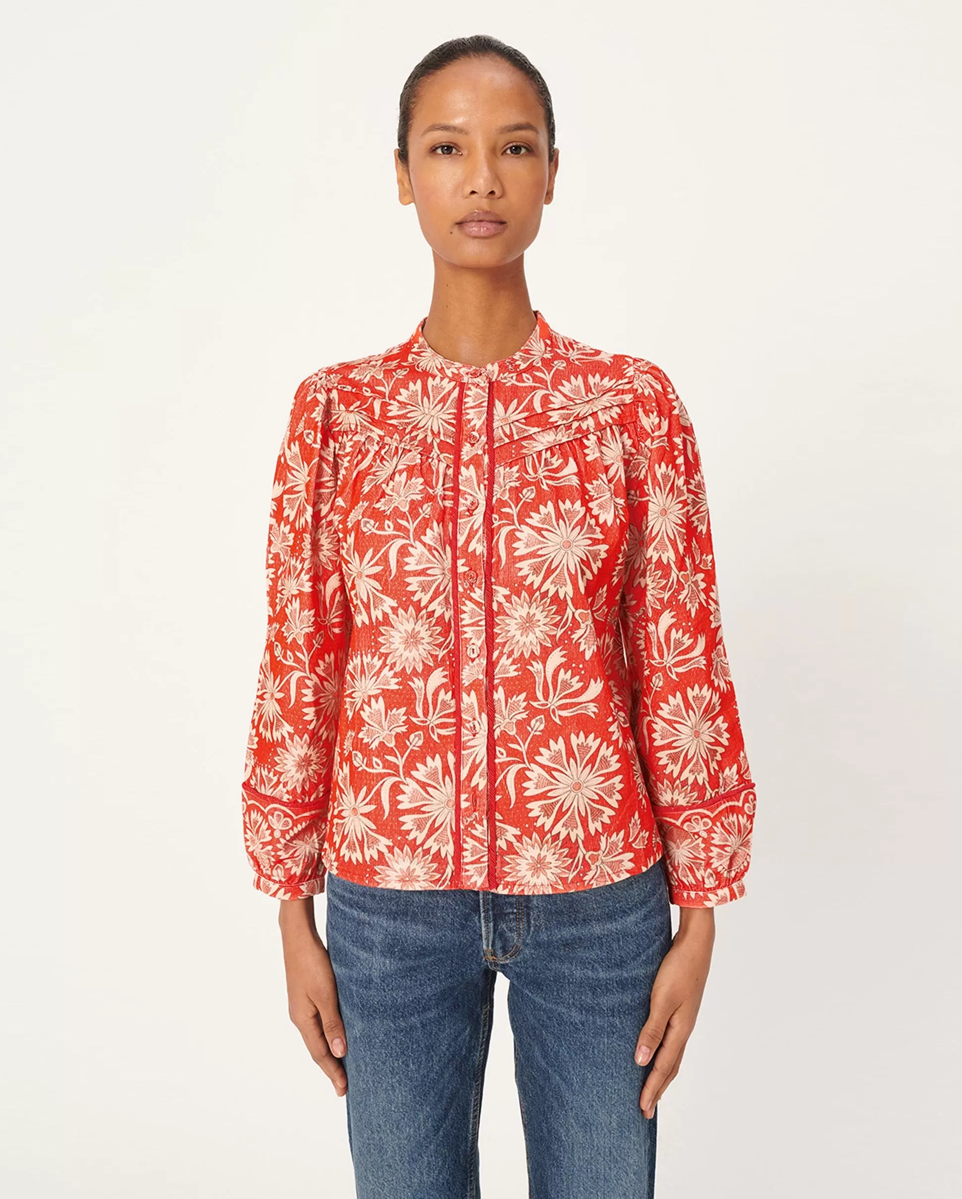 ILSE ORGANIC COTTON BLOUSE / ZOE RED